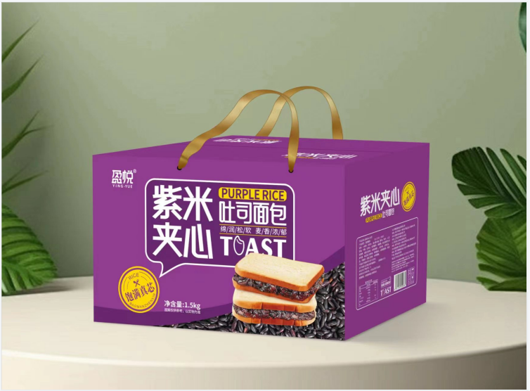 紫米夹心吐司面包礼盒(图1)